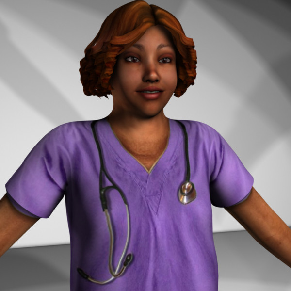 rigged medical personnel 3d model - Medical Personnel Collection Rigged - Women #2 by MasonMotion